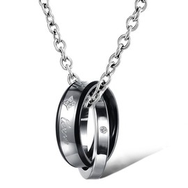 Kesaeki Men's Necklace, Popular, Recless, Stainless Steel, Accessories, Ring, Men's Necklace, Silver, Necklace, Chain, Men's Ring, Hypoallergenic, Birthday Gift, For Men to Work, Stainless Steel