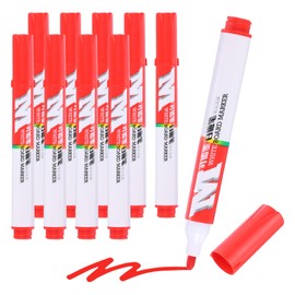 M&G Dry Erase Markers, 10 Pack Refillable White Board Markers Low Odor Flip Cover Design Whiteboard Marker Medium Tip Marking Pens for Classroom Office Meeting Home, Blue