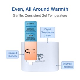 Echonect Ultrasound Gel Warmer Lite, Digital Temperature Control, Fits Standard Gel Bottles for Medical Clinics, Physiotherapy & Massage Therapy