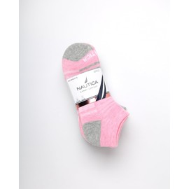Nautica Womens Low Cut Socks - 6 Pack Breathable Cushioned Athletic Performance No Show Socks for Women (Sizes: 4-10), Size 4-10, Pink/White/Grey