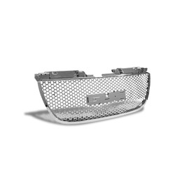 Armordillo USA 8721629 Round Hole Mesh Style Front Hood Bumper Grille - Chrome Fits 2007-2014 GMC Yukon/XL 1500 2500 / Denali