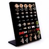 Homeanda Velvet L-Shaped 50 Slots Ring Earring Jewelry Display Tray