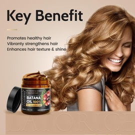 Raw Batana Oil for Hair Growth: 100% Natural Batana Oil from Honduras - Prevent Hair Loss and Enhances Hair Thickness for Men & Women (120g)