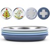 Bakpoco 8" Stainless Steel Baby Suction Plate, Toddler Plates with