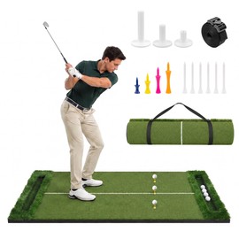 Bribay Golf Mat Dual-Turf, 6x4 ft, High Density, Practice, Two-Way