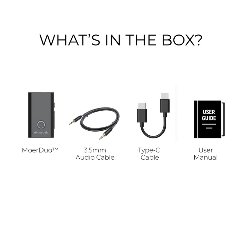 MoerDuo Auracast Audio Transceiver – 2-in-1 Wireless Transmit & Receive