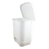 Home33 Accessories Small Plastic Tontarelli White Pedal Bin 8 Litre