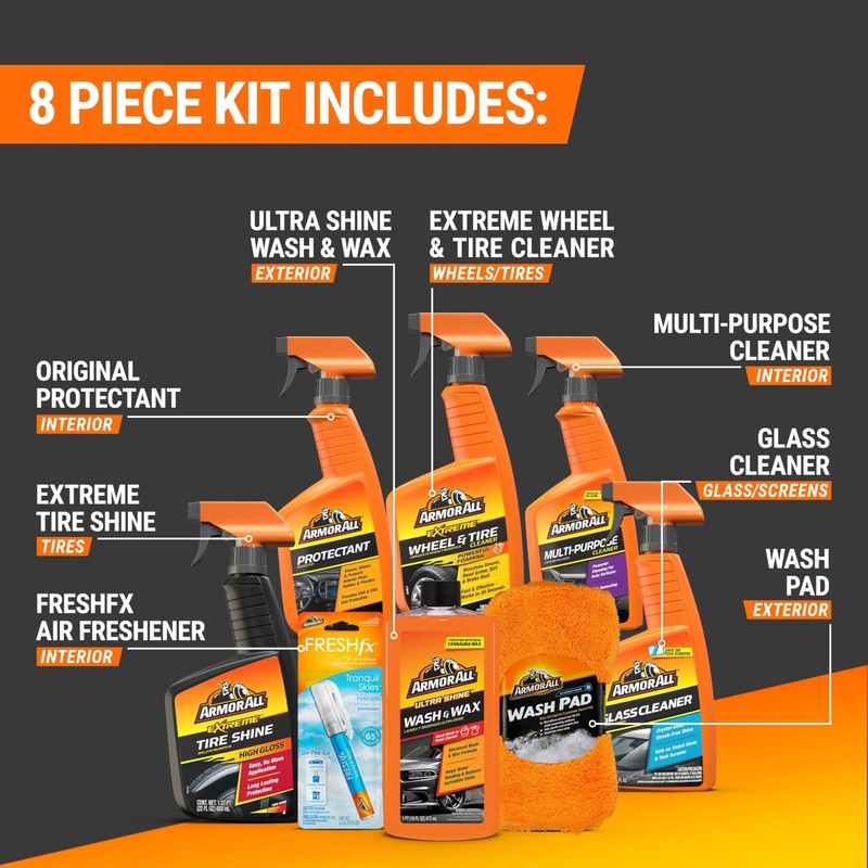 Armor All Premier Car Care Kit, Includes Car Wax &