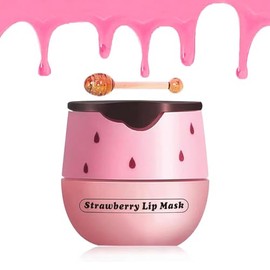 Lip Balm Sleeping Lip Mask, Long-Lasting Nourishing & Moisturizing Lip Night Care Lip Anti-chapped Lip Cream Lip Skin Care (Strawberry)