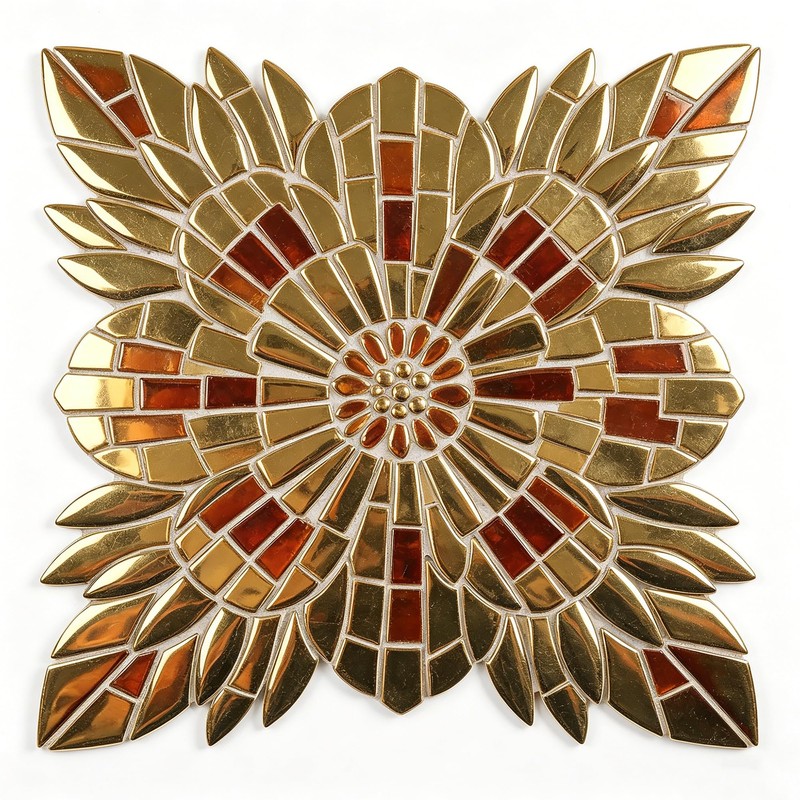 500g/Set Petal Mosaic Tiles Leaf Petal Ceramic Tiles for Crafts,