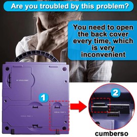 ZHUROUPU 2 Pcs Professional Micro SD Card Adapter TF Card Reader for Gamecube Serial Port 2, Micro SD Card Reader for NGC Gamecube SD2SP2 PRO Adapter (Black) with Screwdriver