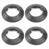 MroMax 1.57"/40mm Pipe Collars, 4pcs Flange Black Pipe Cover Plastic
