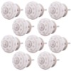 Knober 10 pieces in white ALBA white, decorated, stainless steel