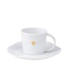 Räder Porcelain Expresso Cup with Saucer - Gold Heart