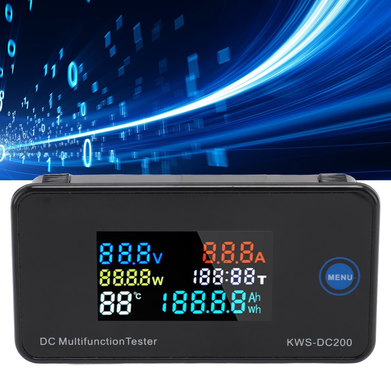 DC Digital Voltmeter Ammeter DC200 100A LCD Color Display 7