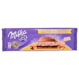 Milka Choco & Biscuit Alpine Milk Chocolate Bar 300g (Pack of 3)