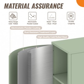 Kitchen Pantry Storage Cabinet,Metal Cabinet with Doors and Adjustable Shelves 59" Green Garage Tool File Cabinets for Office, Garage, Home, Shop, Gym, School