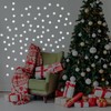 Christmas Snowflake Stickers, 50Pcs White X-mas Glow in The Dark