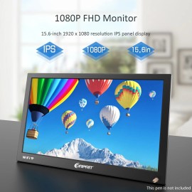 Corprit 2025 15.6" HDR Portable Monitor IPS 1080P 1920 x 1080 Mini HDMI USBC Input US
