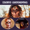 Pack of 10 Temporary Face Tattoos, Skull Design Sticker Day,