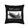 Titanic 2012 GPS coordinates of Sinking Throw Pillow