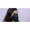 BLACK FACE MASK WITH DOUBLE RESPIRATOR VALVE HAND WASHABLE !