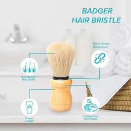 Shaving brush Badger Friendly Hair Brush with Elegant Design Wooden Grip Professional Hair Salon Tool for men’s Wet Shaving