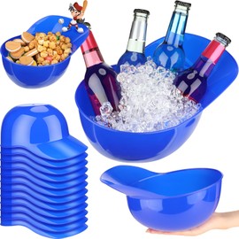 Tanlade 12 Pack 72 oz Large Baseball Helmet Ice Cream Bowls Baseball Helmet Cups Baseball Snack Dessert Helmet Bowls for Birthday Serving Popcorn Chip Sundae Party Favor (Blue)