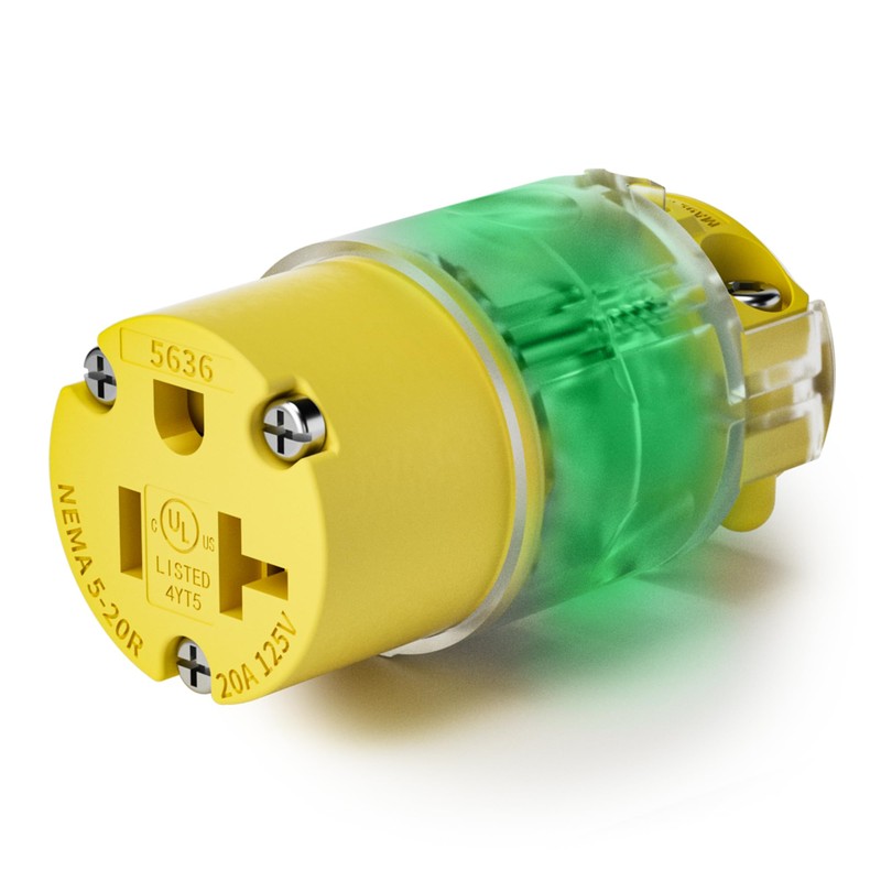 Yomiuwo 20 Amp Extension Cord Ends Lighted Connector Extension Cord