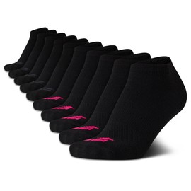 Avia Women's Athletic Socks - Lightweight Low Cut Running Socks (10 Pack), Size 9-12, Black