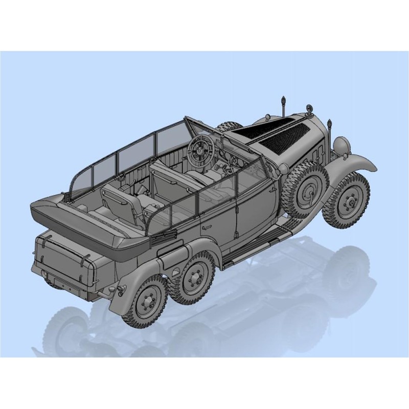 ICM 1/35 ドイツ軍 G4高官用乗用車 1939年 withフィギュア プラモデル 35531