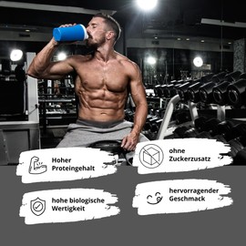 Alphatier Proteinpulver Vanille 1 kg - Eiweißpulver mit 80% Protein - Vanilla Powder Proteinshake ohne Whey, Zucker + Laktose - Eiweiß Pulver 1000 g