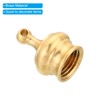 PATIKIL M10 Thread Lamp Finial Cap Knob, 2 Pack Brass