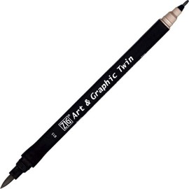 ZIG Art and Graphic Twin Tip Brush Marker Pen 890 Cool Grey 13
