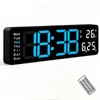 CherishMood 13" Large LED Digital Wall Clock, Remote Control, 10-Level