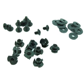 Quick Clip Pro - Black T-Nuts 1/4" x 8/32 for Kydex & Leather Gun/Knife Holster Making Supplies (1/4" x 8/32-25PACK)