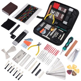 LEKATO Guitar Maintenance Tools Kit, 72PCS Acoustic Guitar Repair Tools with Handy Carry Bag, Guitar Accessories for Intonation Adjustment Repair, Guitar Care Cleaning Kit for Beginners