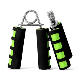 Maveek A shape Foam Handle Hand Grips Gripper Arm Muscle Builder Wrist Resistance Strengthener (Black/Green)