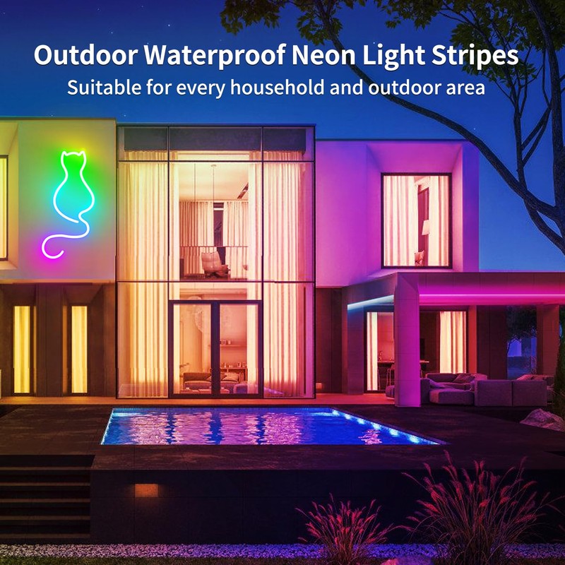 50ft Led Neon Rope Lights,Control with App/Remote,Flexible Led Rope Lights