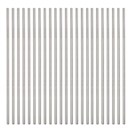 Sunwinc 50-Pack Stainless Steel Straws,Super Long 8.5 Inch Drinking Metal Straws for 30oz/20oz Tumblers Yeti Cups Travel Mugs,Reusable Rustproof Eco-Friendly Dishwasher Safe (All straight-8.5" Silver)