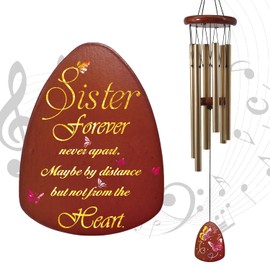 JMsuertes Sister Birthday Gifts idea Wind Chimes, Butterfly Sister Gifts for Sister, Sister Gifts from Sister for Thanksgiving Chirstmas Birthday Wedding Graduation Gift for Sister, Sister-in-Law