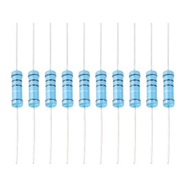 YOKIVE 30 PCS Metal Film Resistors, 1 Ohm Resistor with 2W 1% Tolerance, Lead, Good for DIY Electronic Projects (5 Color Bands, 15.5+/-1mm)