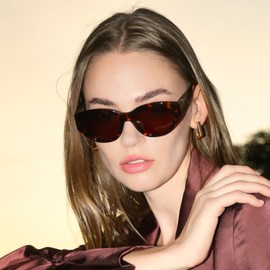 ZENOTTIC Polarized Sunglasses Women Trendy: Classic Sun Glasses Ladies Cateye Frame - Retro Cute Shades UV400 Protection