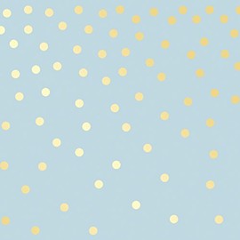 Tempaper Kids Blue and Gold Falling Dots | Designer Removable Peel and Stick Borders and Stripes