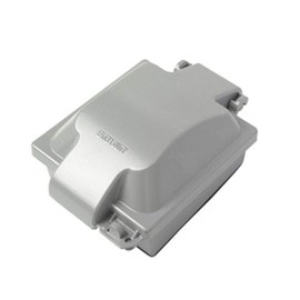 Legrand-Pass & Seymour WIUCAST2 2 Gang Cast Weatherproof Box and Cover, Die-Cast Aluminum, For Decorator/GFCI or Duplex Outlet, Gray (1 Count)