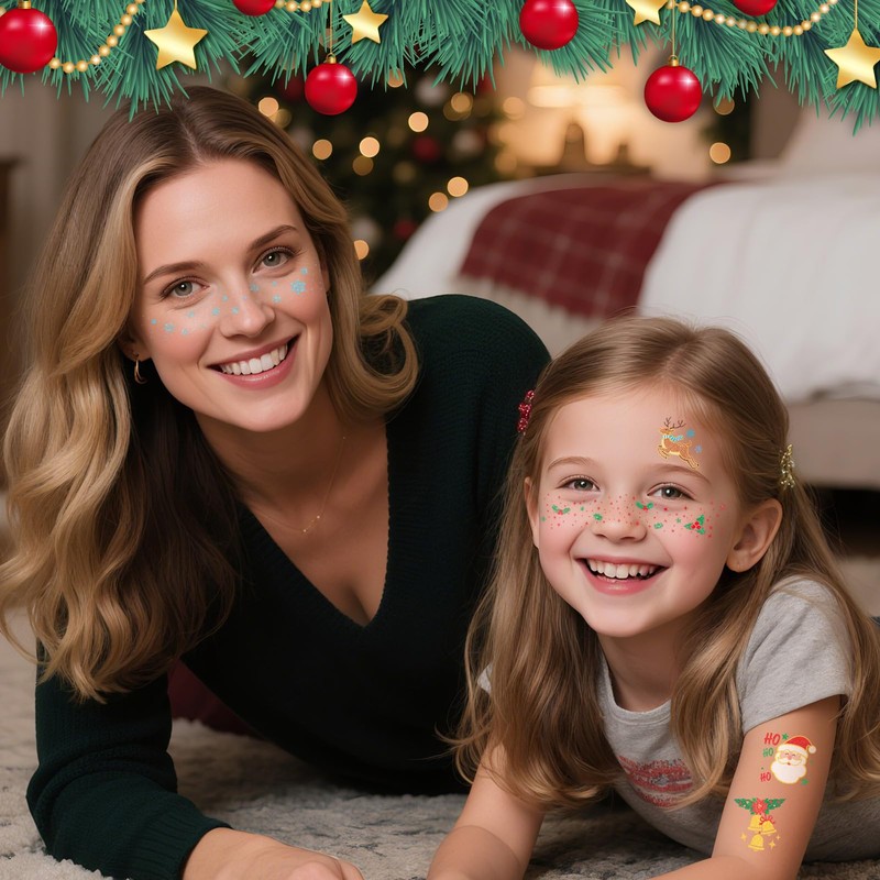 Christmas Freckles Tattoo Adult Glitter Face Freckles