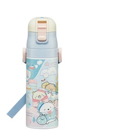 Skater Children's Water Bottle, Direct Drinking, 470ml (15.9 fl oz), Sumikko Gurashi Shirokuma Furusato, Girls, Cold Insulation Only, Stainless Steel, Lightweight Type, Water Bottle, Sports Bottle