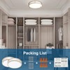OOWOLF 2-Pack 36W 13inch LED Flush Mount Ceiling Light Fixture