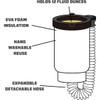 Portable Beer Funnel Cup With Detachable Expandable Hose, Can Cooler,