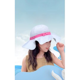SNW - Gorro de verano para bebé con gorro de béisbol para bebé, Blanco/Rosa, 3 Años/4 Años